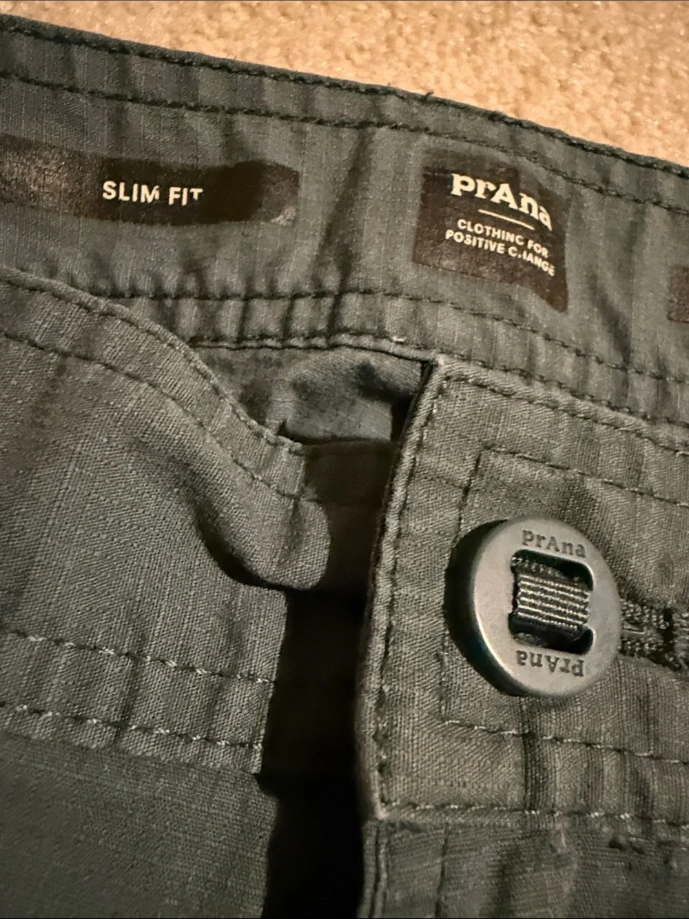 Prana Men's Teal Straight-Leg Chinos